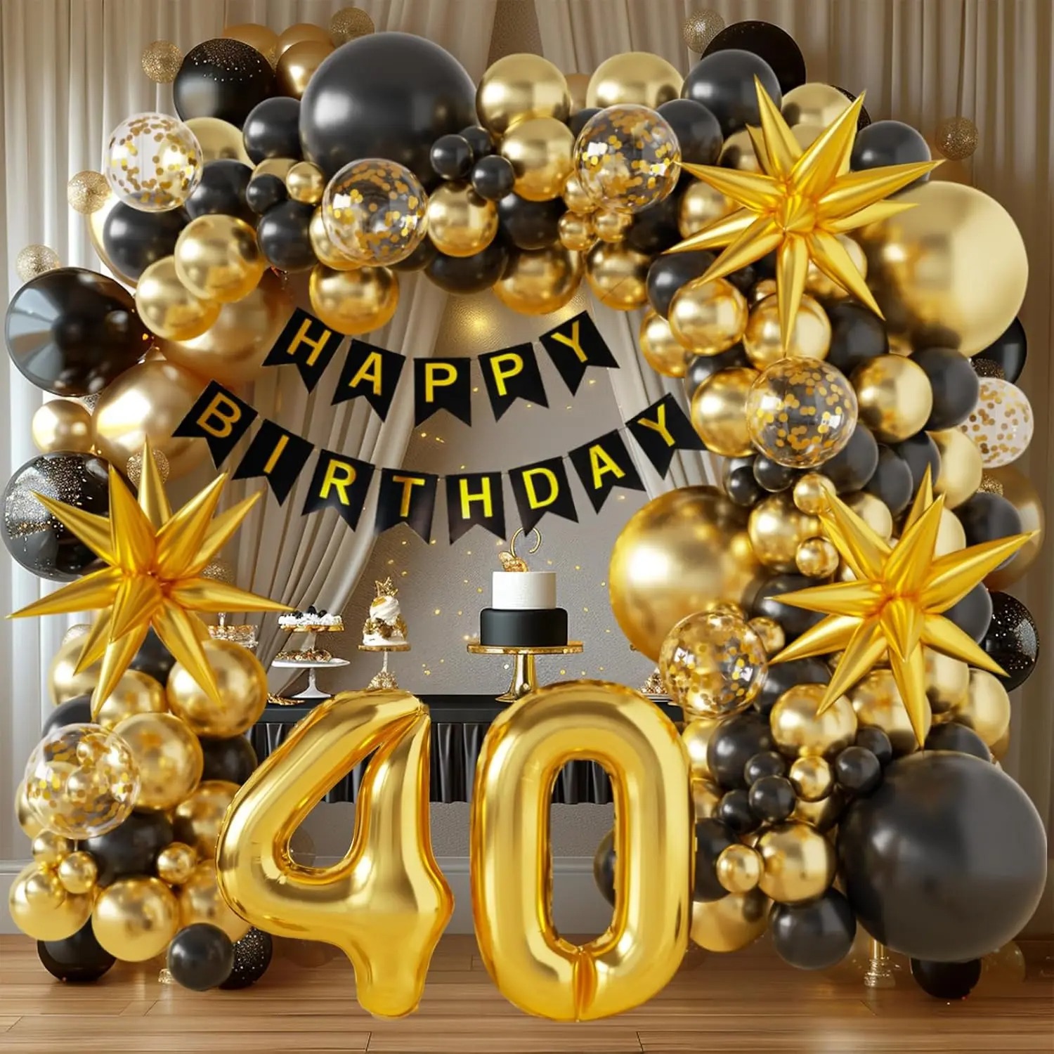 40/50/60th Birthday Decoration - đánh giá và giá Balloon Arch Kit
