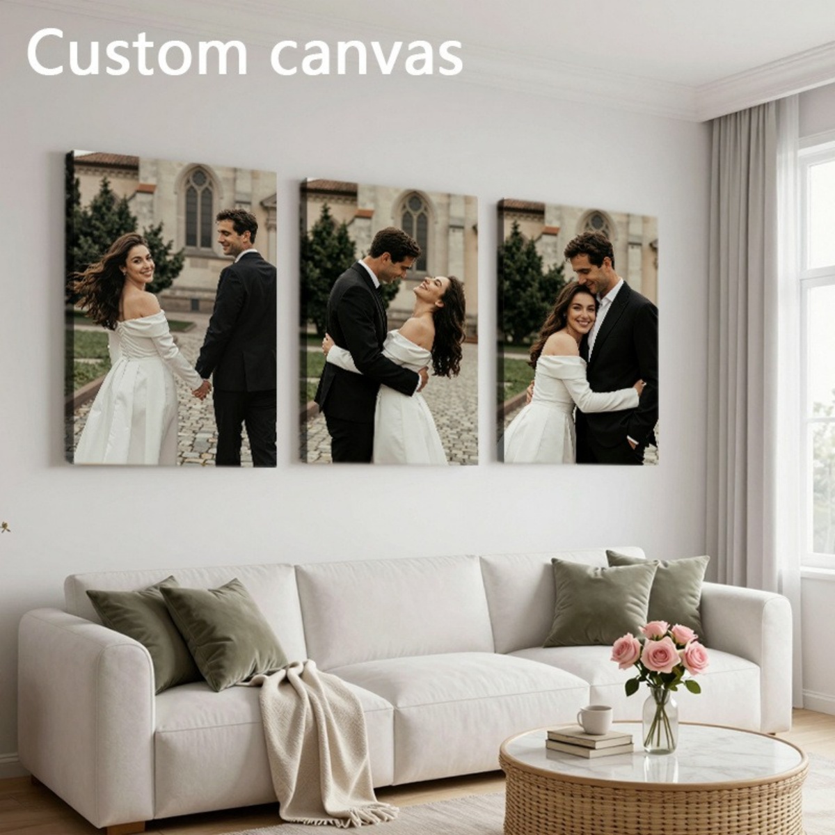 Set of 3 Custom Photo Canvas P - đánh giá và giá Eve Party