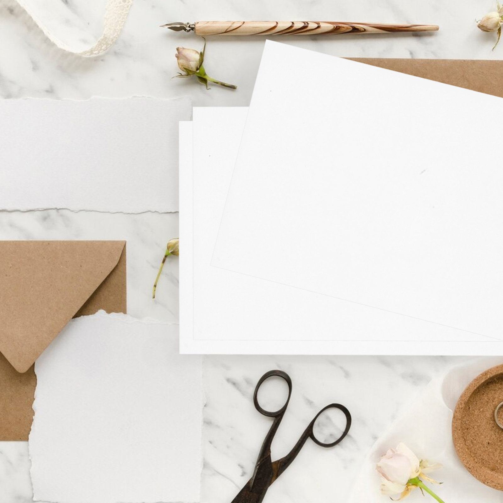 50Pcs A5 Thick White Cardstock - đánh giá và giá Papercraft Supply Invitation