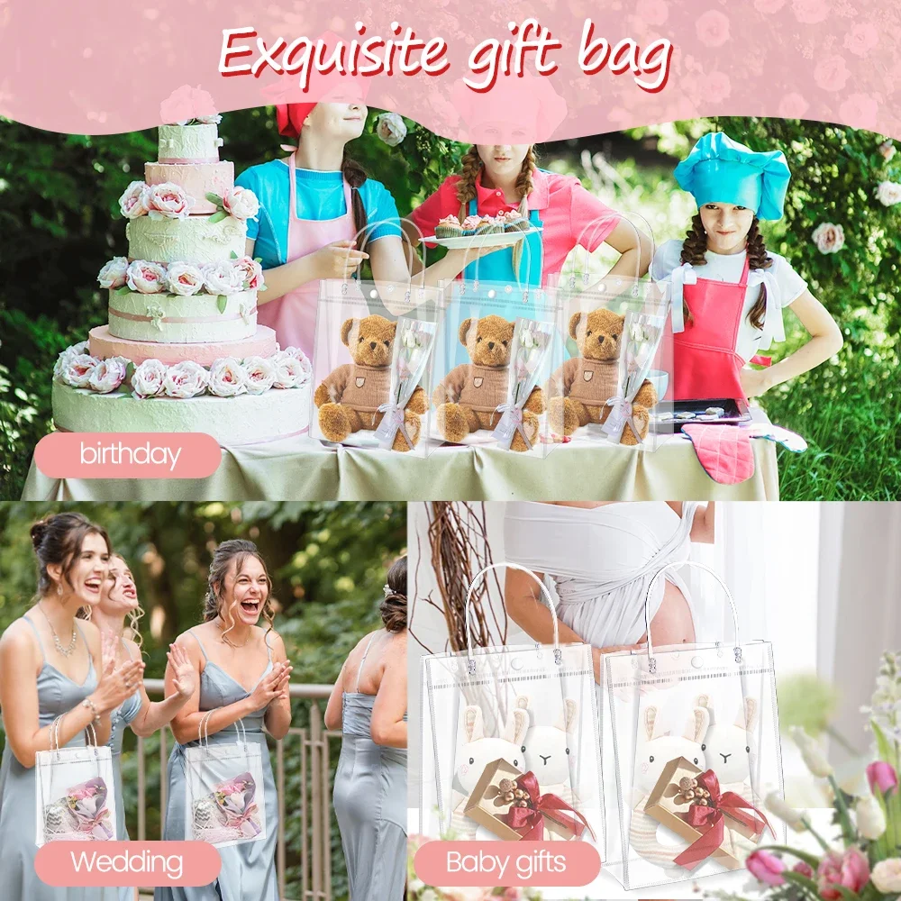 Clear PVC Gift Bags with Handl - đánh giá và giá Event Party Shop