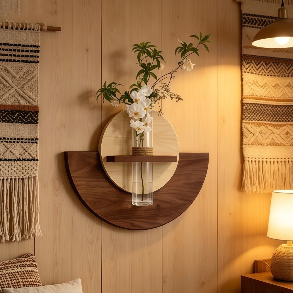 Oval Wood Wall Mount Flower Sh - đánh giá và giá Flower Wall Panel