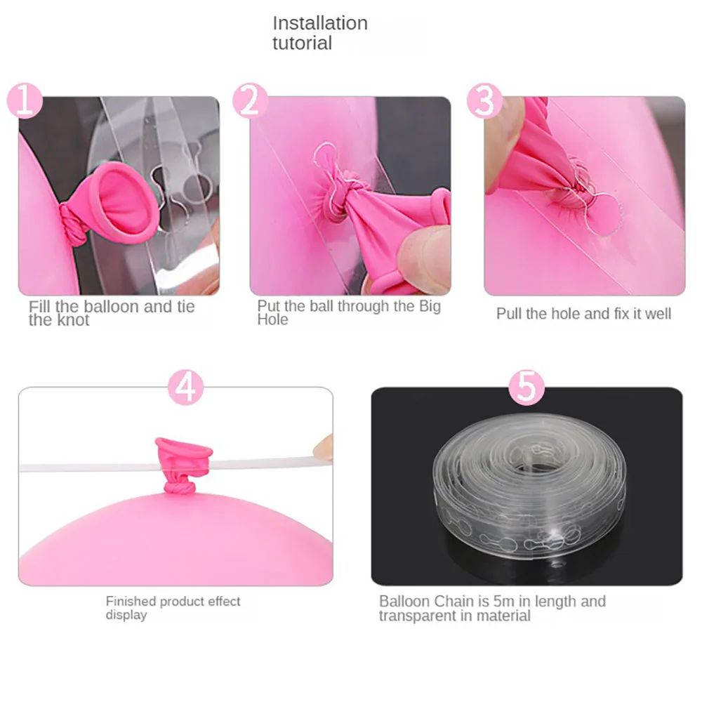 5M Transparent Balloon Chain S - đánh giá và giá Balloon Arch Kit