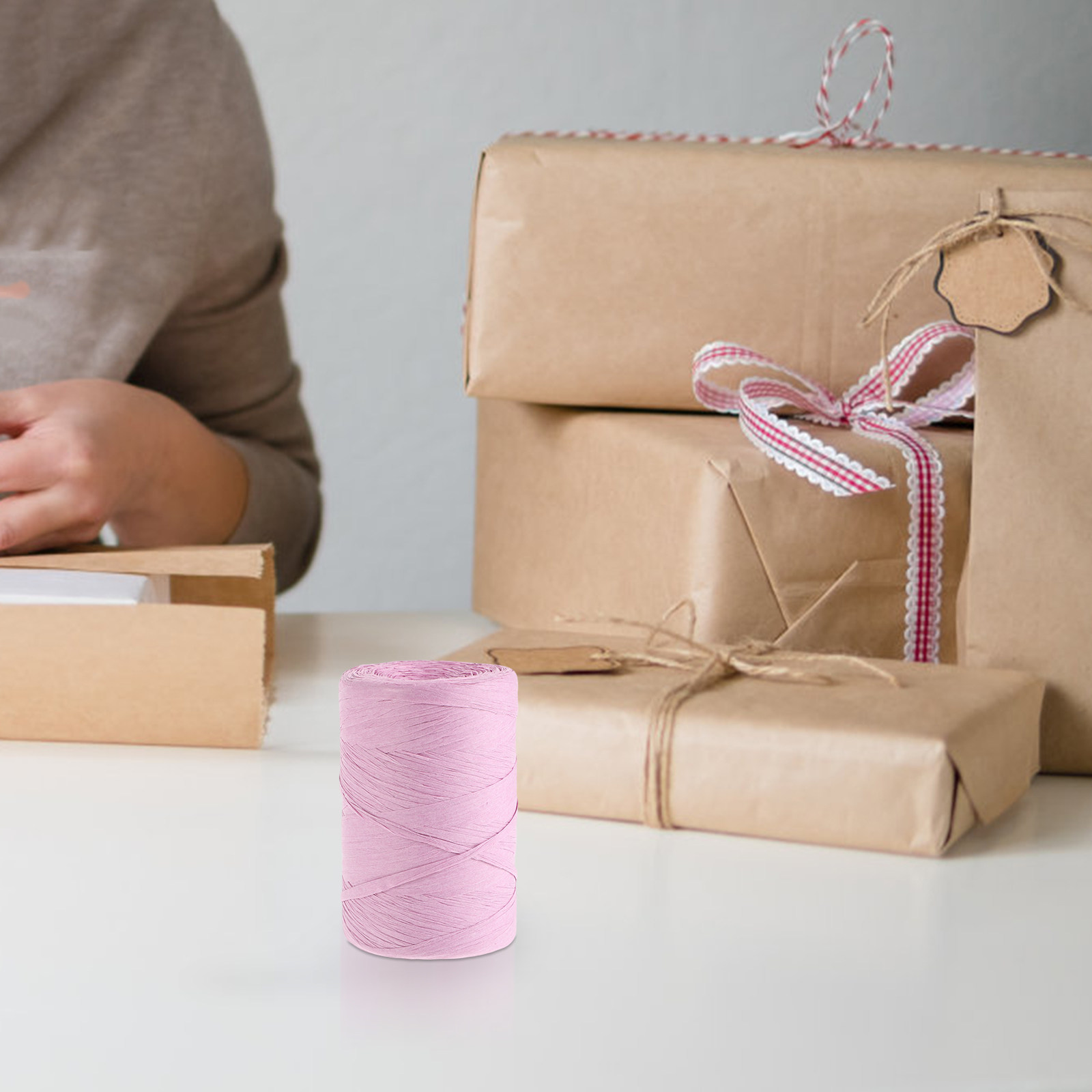 Flat Raffia Paper String Color - đánh giá và giá Papercraft Supply Ribbon