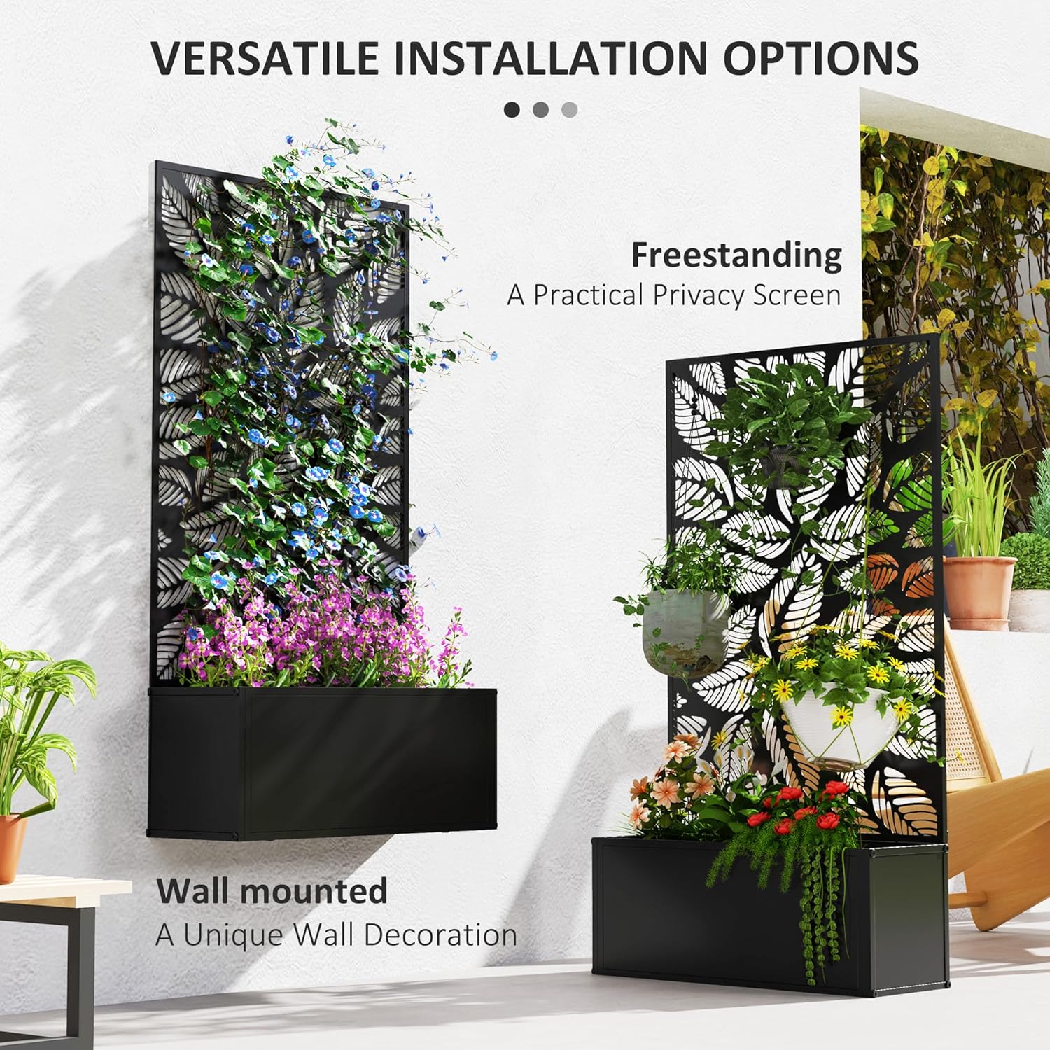 Metal Raised Garden Bed with T - đánh giá và giá Flower Wall Panel